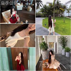 纯欲风小吊带针织连衣裙女夏季新款辣妹外穿修身收腰显瘦打底短裙