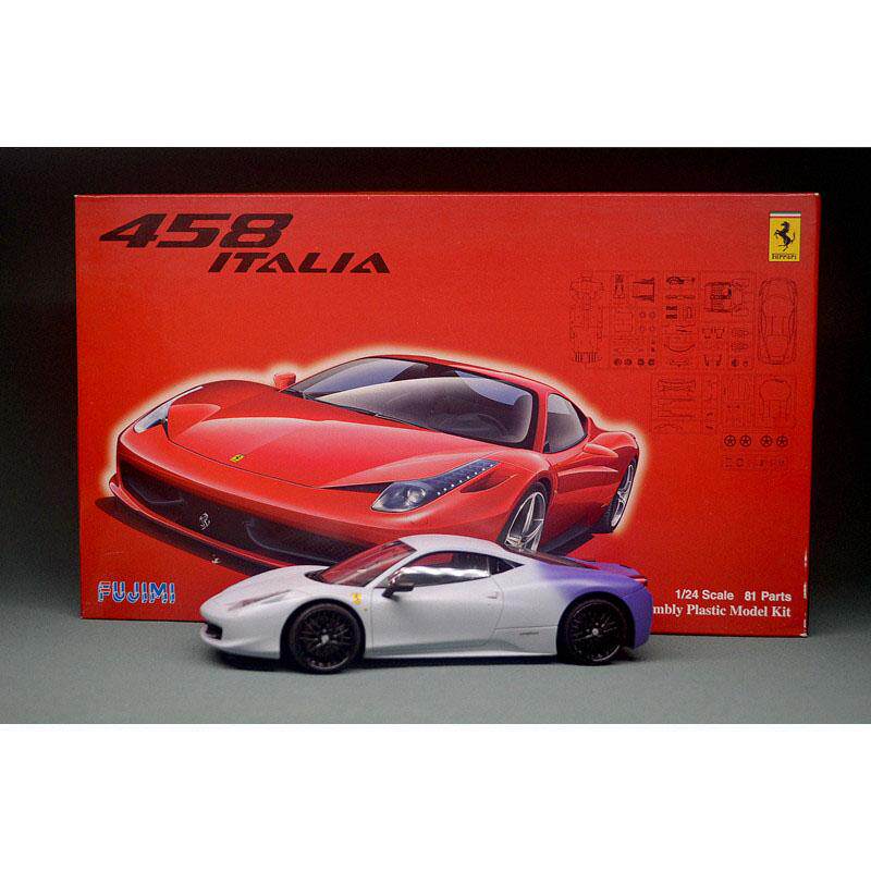 富士美12382 拼装车模 1/24 法拉利Ferrari F458 跑车 代工成品图片