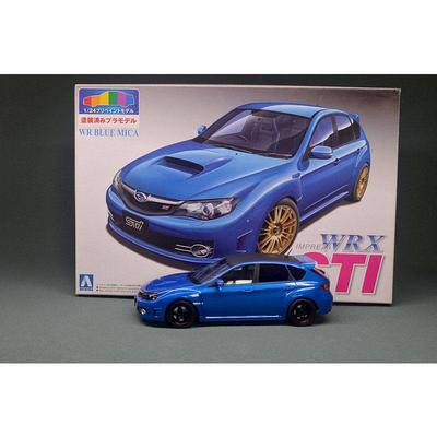 青岛社00491 拼装车模 1/24 斯巴鲁翼豹 WRX STI 07款 代工成品