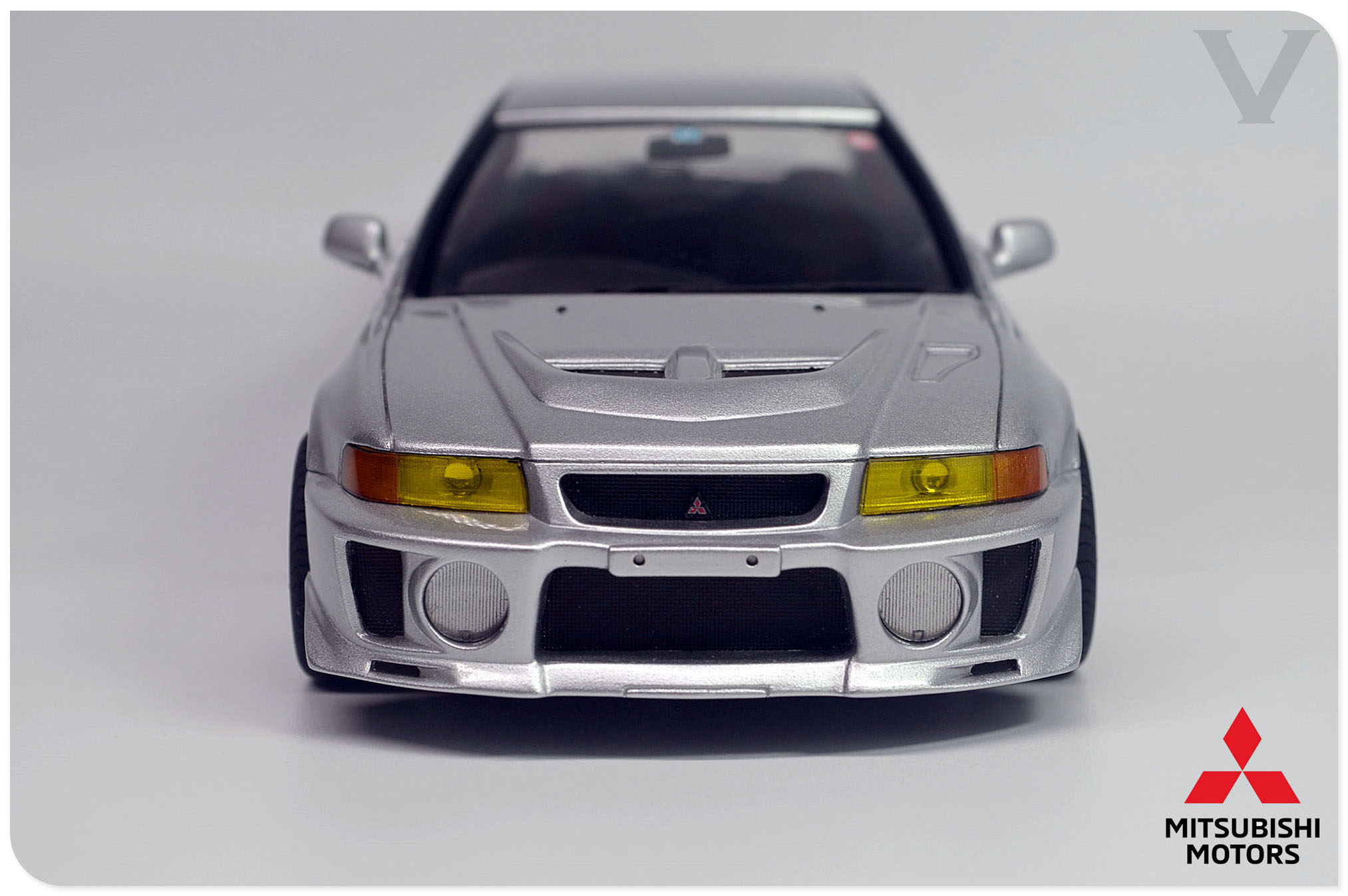 富士美03919 拼装车模 1/24 三菱 lancer evo 5代 街车 代工成品