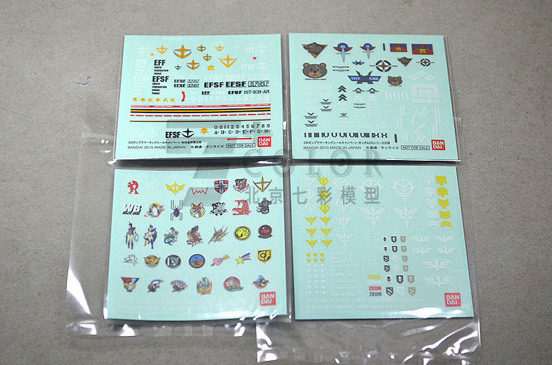 【七彩模型】现货 万代原版胶贴纸 HG RG MG PG高达对应 机体改造