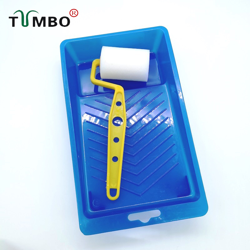 工厂直销小滚芯2寸海绵滚筒刷涂鸦绘画滚刷门窗家具改色托盘套装