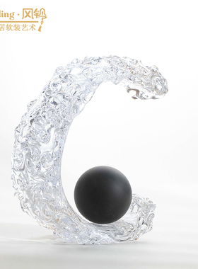 现代简约艺术玻璃摆件别墅