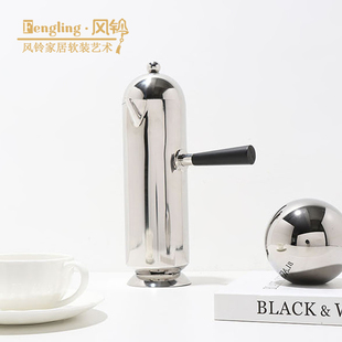 简约现代不锈钢水壶摆件样板房客厅茶几电视柜书柜桌面软装