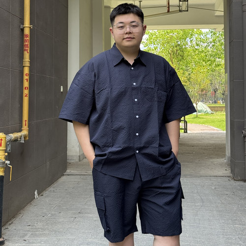 宽松透气短袖大码套装