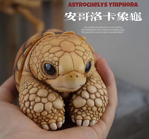 博物志｜2025吨吨动物园龟系列第五弹安哥洛卡拟鳄龟潮玩手办模型