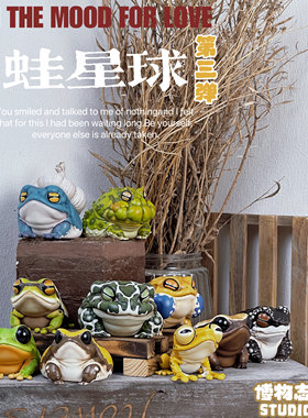 博物志｜蛙星球2024蛙潮系列第3弹蛙类图鉴青蛙仿真潮玩爬宠盲盒