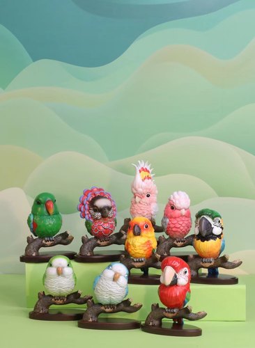 群鹦荟萃第2弹仿真动物模型摆件买整套送隐藏盲盒潮玩鹦鹉模型