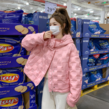 短款连帽羽绒服女2025冬新款时尚设计感休闲韩版炸街超好看面包服，女装羽绒服，2D115