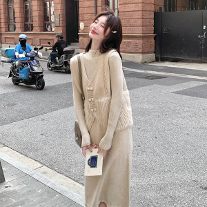 针织连衣裙两件套2D115-C187-P125-K188图片