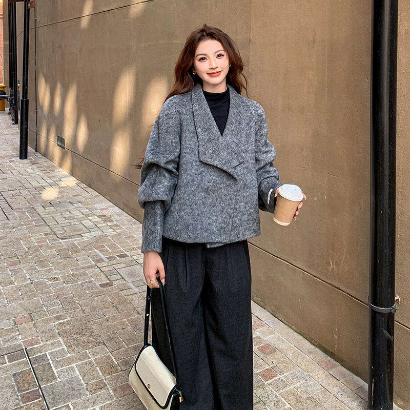 双面羊绒短外套女2D115-C199-P215-K338，女装毛呢外套，2D115