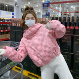 短款连帽羽绒服女2025冬新款时尚设计感休闲韩版炸街超好看面包服，女装羽绒服，2D115