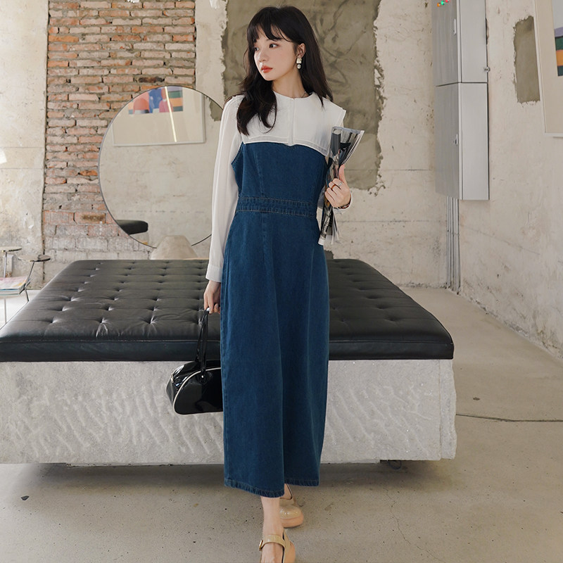 牛仔吊带连衣裙女2D115-2128套装p165-K228吊带裙p100-K158,女装连衣裙,2D115