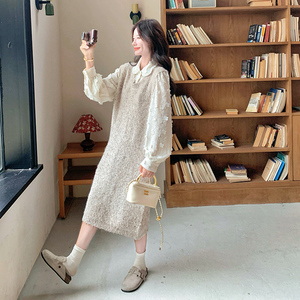 衬衫+毛衣马甲裙两件套女2D115-C775-P175-K248图片
