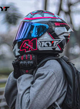 KYT全盔摩托车冬季头盔男士防雾双镜片头盔机车女奶爸盔个性四季