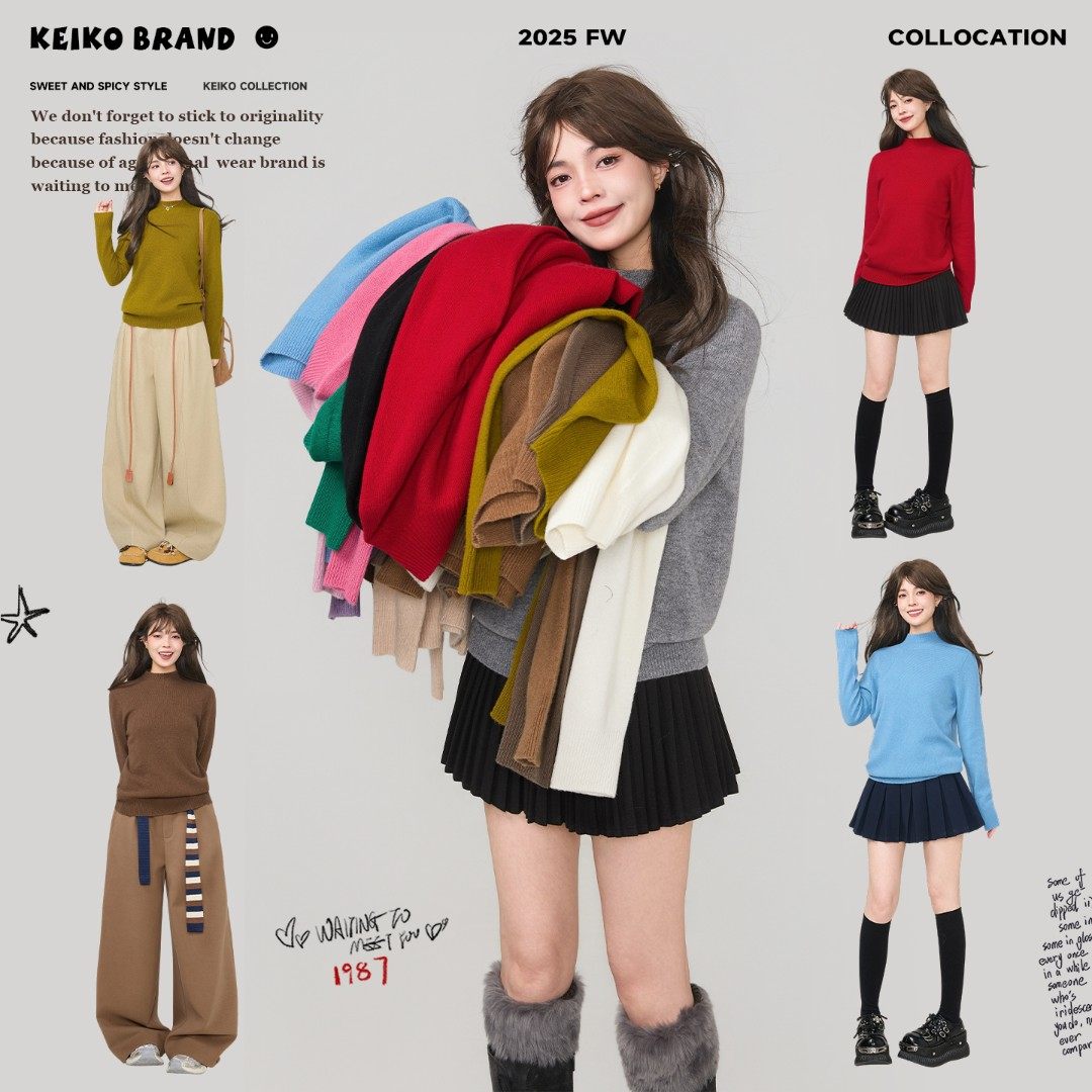 KEIKO/凯莉欧绵半高领