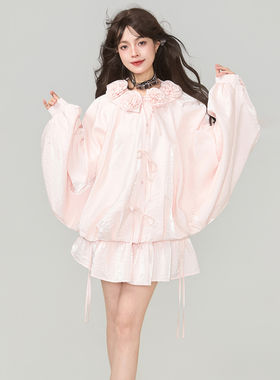KEIKO少女感春季玫瑰粉两件套