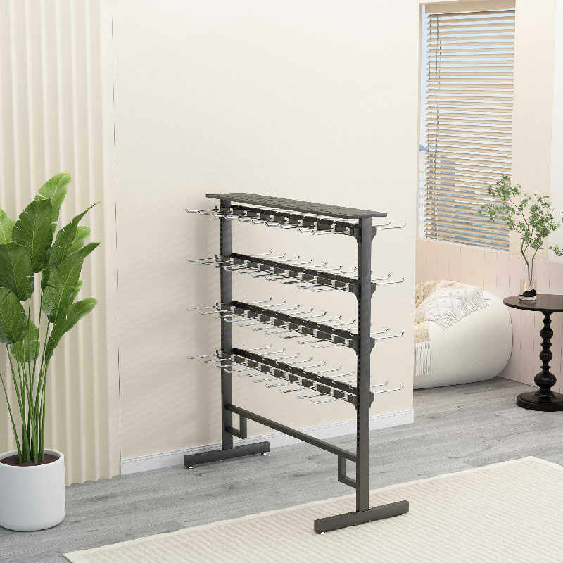 铁艺丝袜子货架内衣裤展示架陈列中岛手机壳饰品多功能落地拖鞋架
