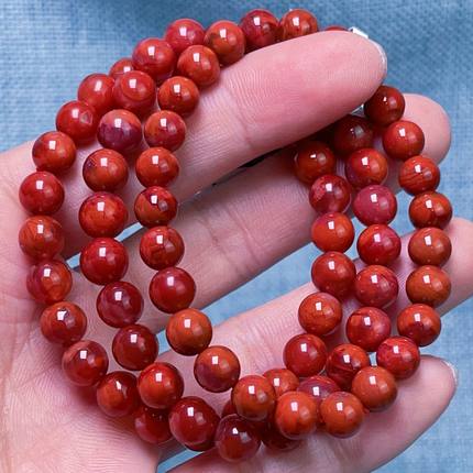 156C53凉山瓦西料南红柿子锦火焰单圈手串多样性发其一