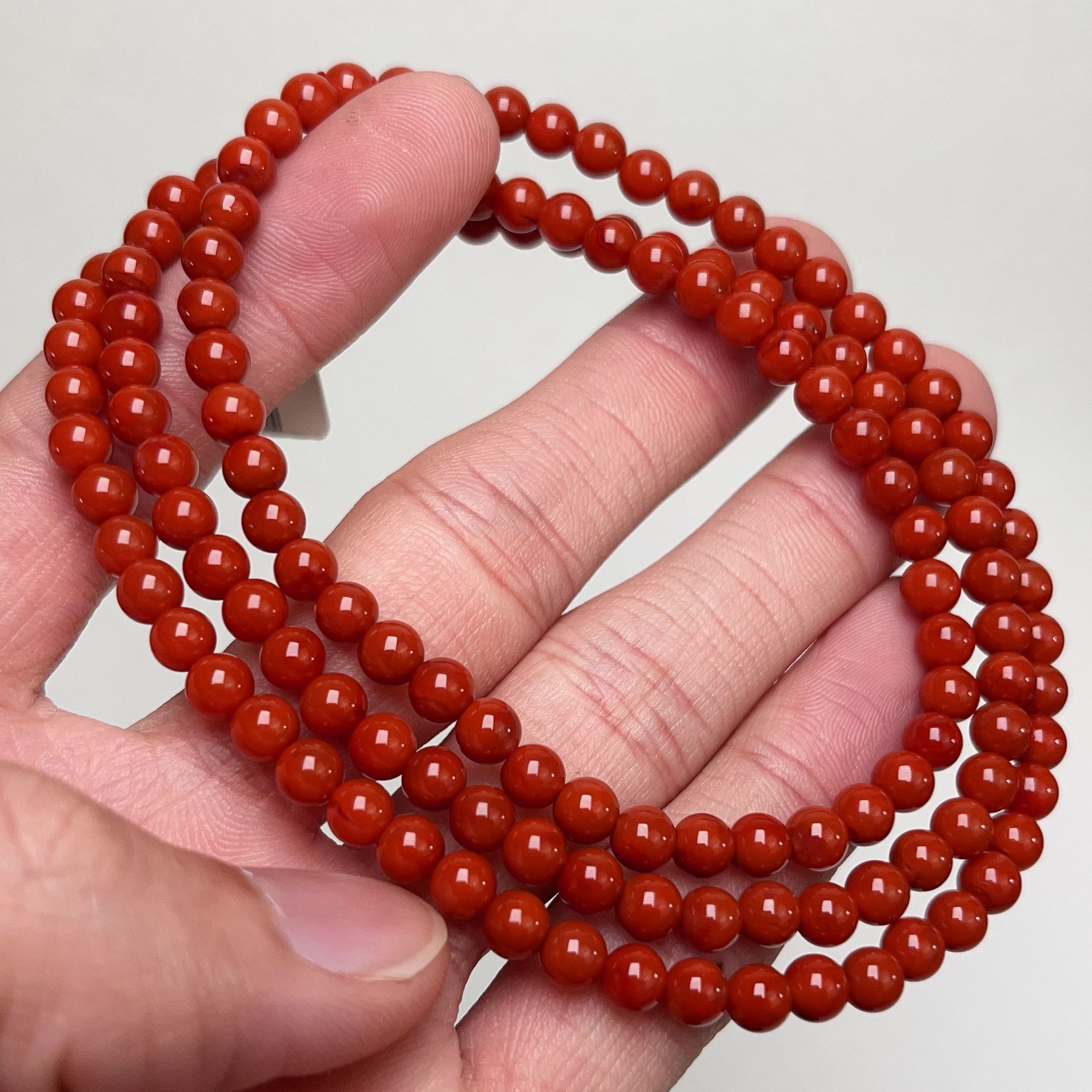 557C02凉山瓦西料南红柿子锦多圈手串