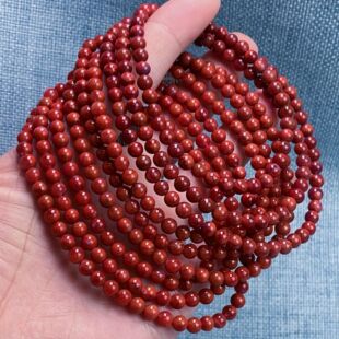 01Q205凉山瓦西料南红柿子锦火焰多圈手串多样性发其一