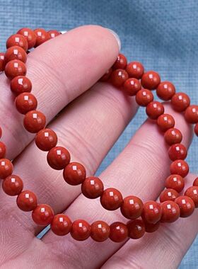 04F109凉山瓦西料南红柿子锦单圈手串多样性发其一