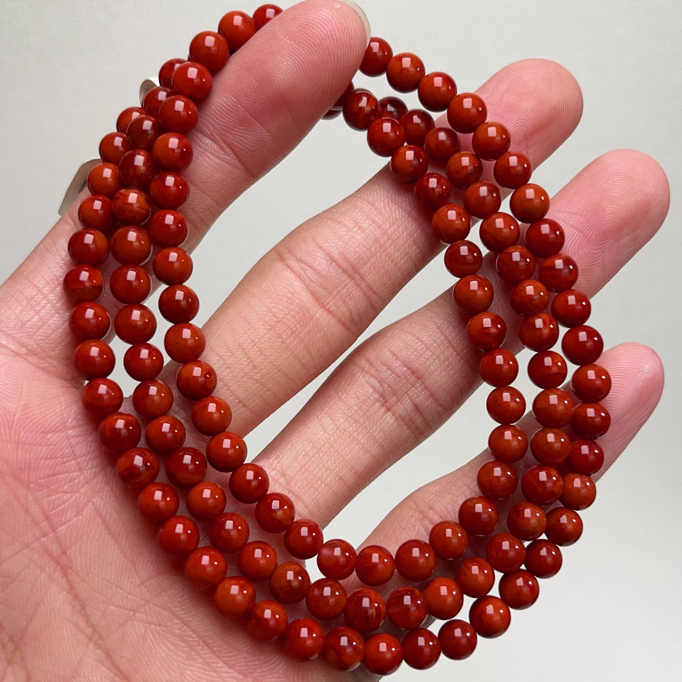 609A5凉山瓦西料南红柿子锦火焰多圈手串