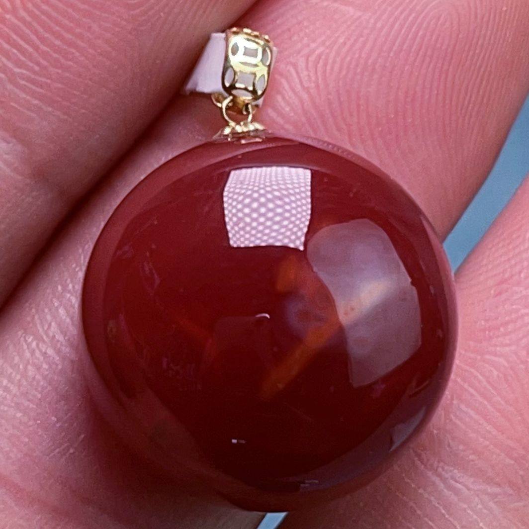 118C43-3四川凉山南红瓦西柿子红牛血火焰圆牌吊坠,饰品/流行首饰/时尚饰品新,颈饰,淘宝优惠券,粉丝福利购,淘宝优惠卷