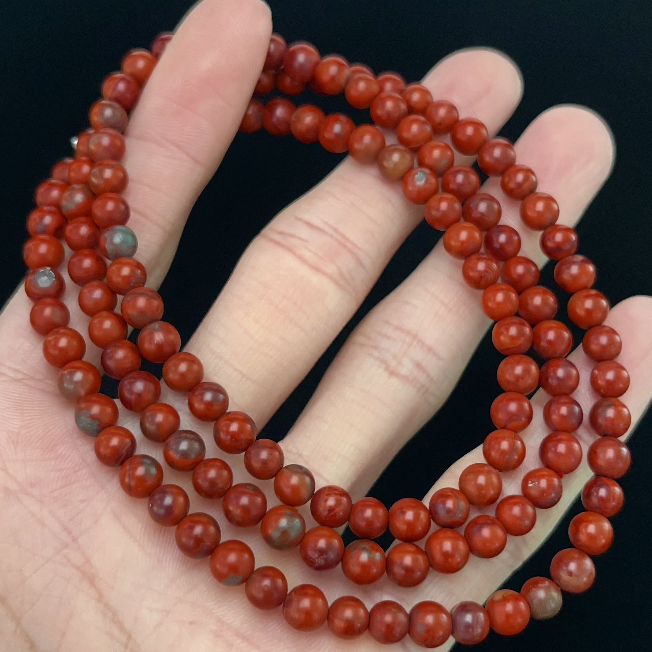 346C09凉山九口料南红鸡血包浆多圈手串项链