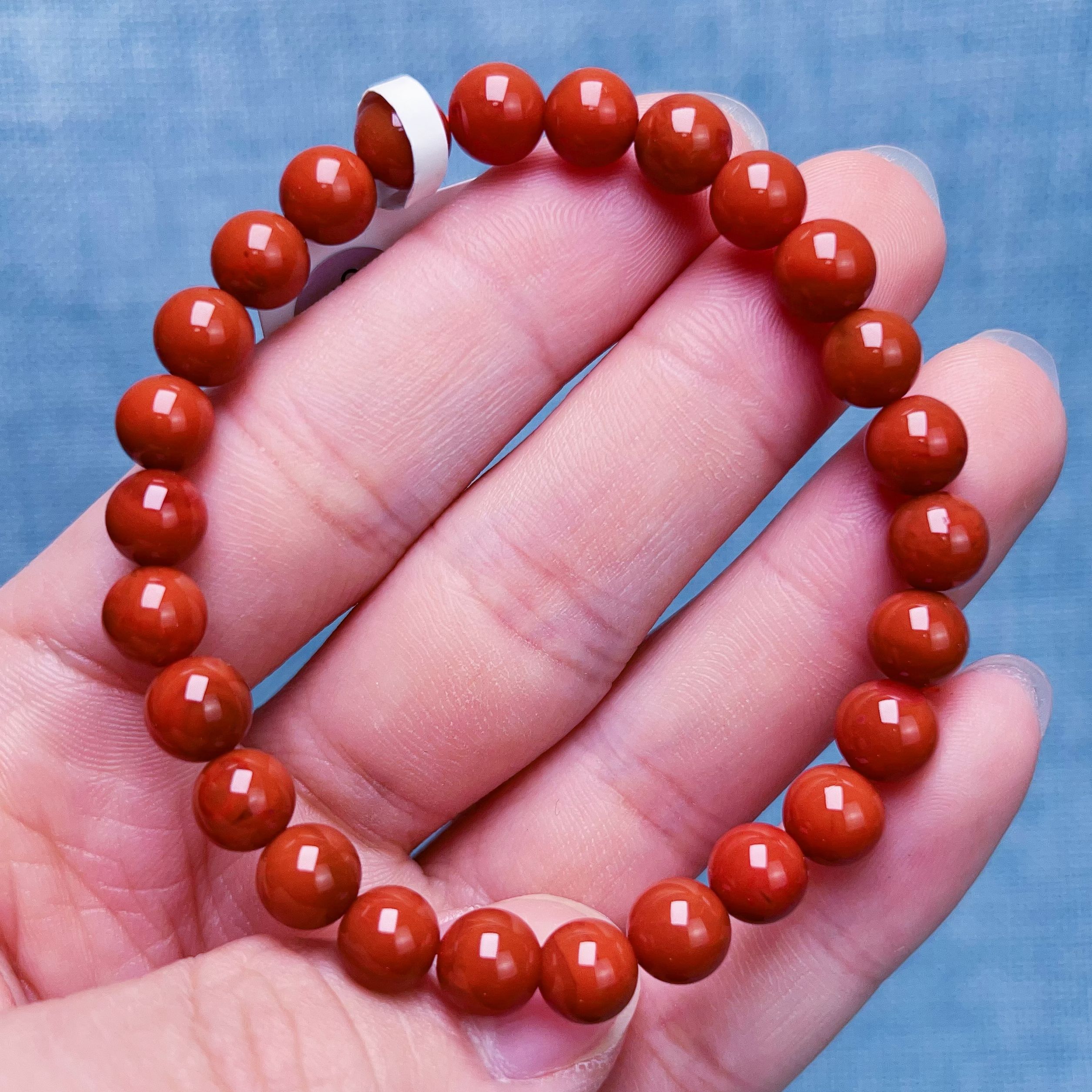 061D01凉山瓦西料南红柿子红单圈手串