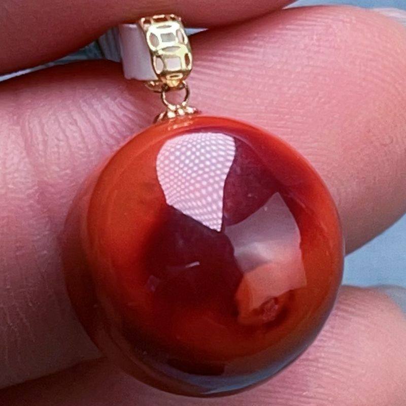 246C43-3四川凉山南红瓦西柿子锦牛血火焰圆牌吊坠,饰品/流行首饰/时尚饰品新,颈饰,淘宝优惠券,粉丝福利购,淘宝优惠卷