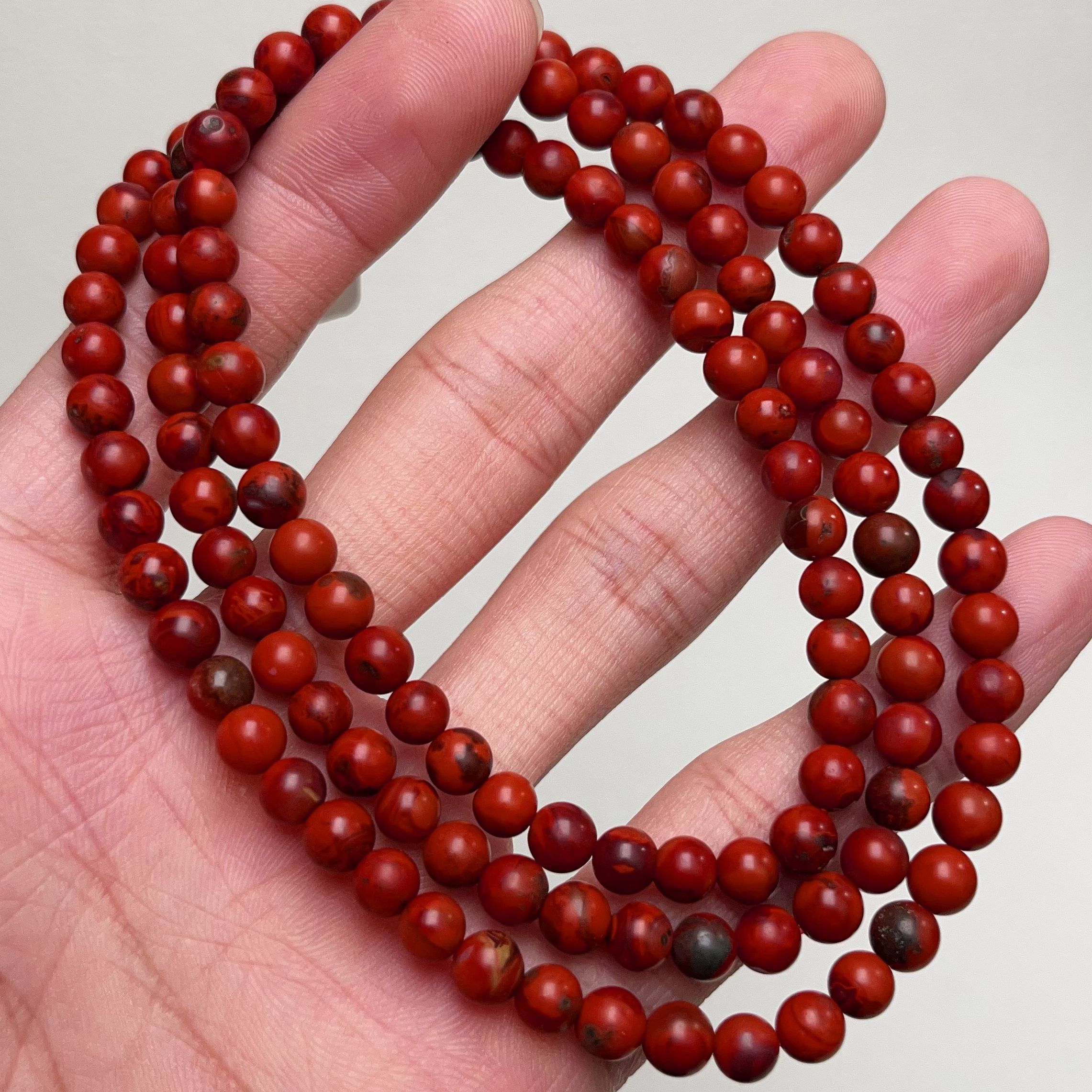 346C09凉山九口料南红鸡血包浆多圈手串项链