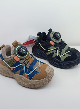 2025冬季新款专柜巴布豆儿童男女孩二棉加绒保暖防水运动鞋36367