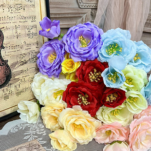 栀子花仿真人工假花束绢花人造塑料花高级感客厅摆件婚庆花艺成品
