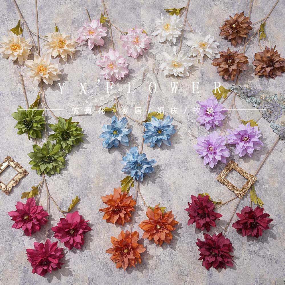 天津市武清区莫奈花语工艺品厂3头油画大丽菊 春色大丽花 酒店婚