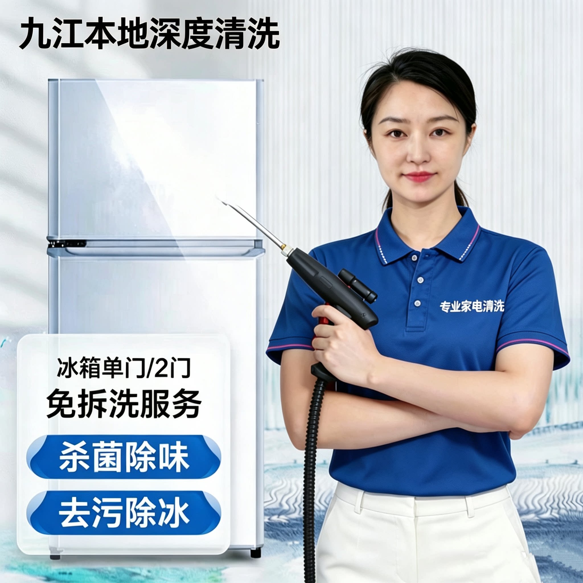 帮到家家政冰箱深度清洗高温蒸汽杀菌消毒除异味九江本地上门服务