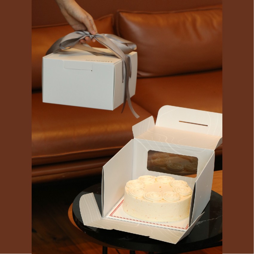 喜多烘焙汝窑系列六寸八寸开窗生点心包装盒/包装袋/