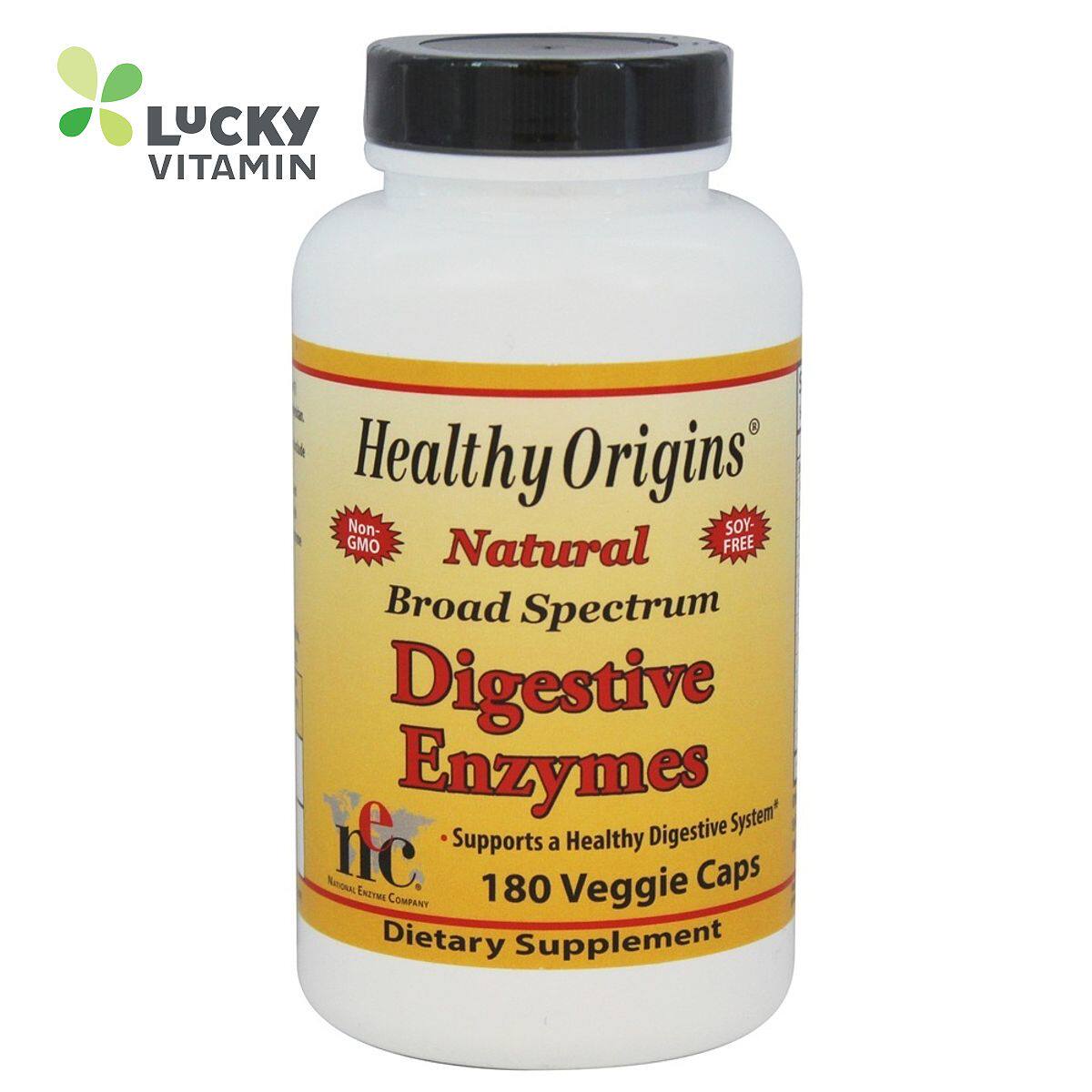 Healthy Origins-天然广泛 Spectrum 消化酶-180 素食胶囊