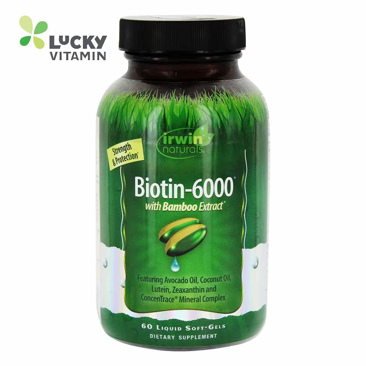 Irwin Naturals-生物素 6000 与竹提取物-60 粒