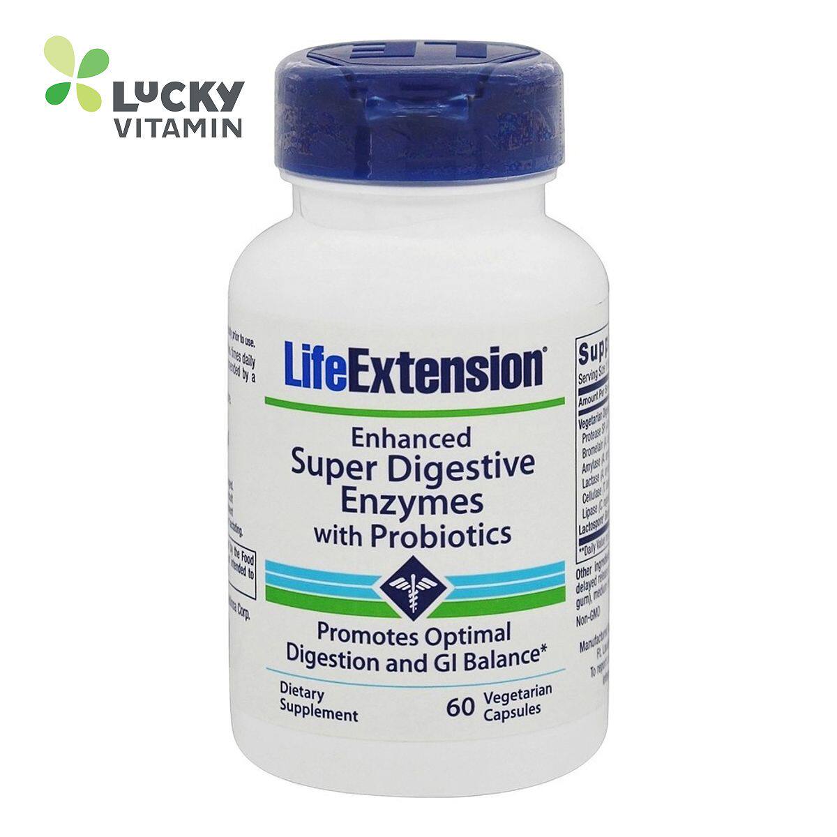 Life Extension-多种消化酶调理肠胃促进消化预防腹泻厌食症-60