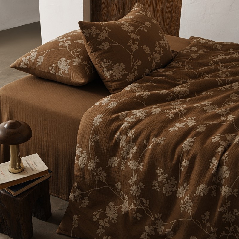 新中式复古风纯棉双层纱四件套