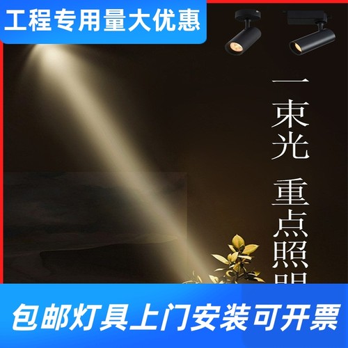 一束光8°小角度聚光射灯LED明装轨道可调角度酒店餐饮重点照工厂