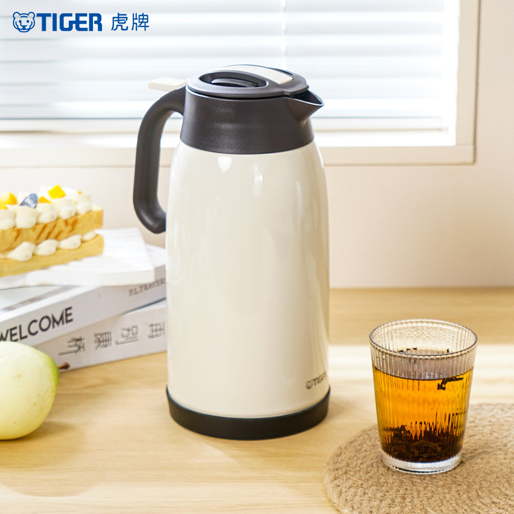 tiger虎牌家用办公大容量按压杆不锈钢保温壶2L保冰水壶PWM-S20C