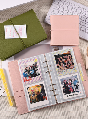 高颜值软皮拍立得sq方形相纸收纳册square相册mini3寸照片活页收纳册追星卡册适用富士SQ1情侣旅游恋爱纪念册