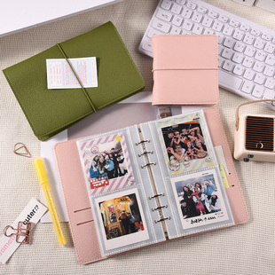 高颜值软皮拍立得sq方形相纸收纳册square相册mini3寸照片活页收纳册追星卡册适用富士SQ1情侣旅游恋爱纪念册