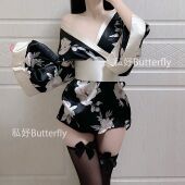 私妤：绝世花魁～昭和艺伎两穿和服战袍诱惑深v私房性感cos睡裙