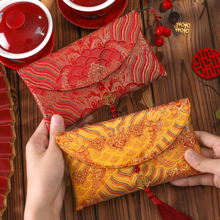 红包结婚专用2026新款高档刺绣布艺红包大号万元喜字婚礼改口红包