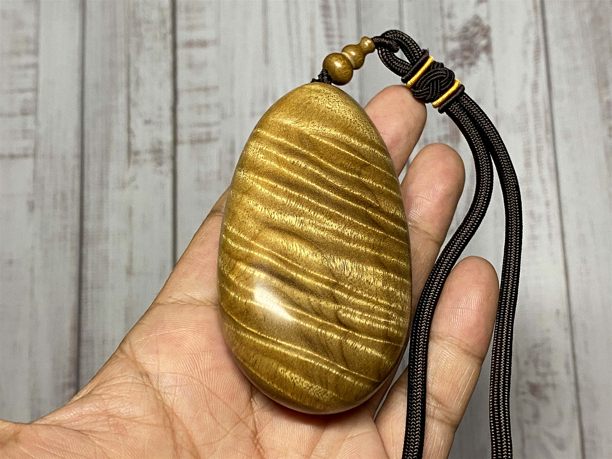 天然手把件手把件吊坠金丝楠木