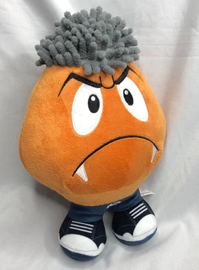 超级马力欧栗宝宝公仔Goomba臭脸蘑菇反派小角色脏辫ken carson