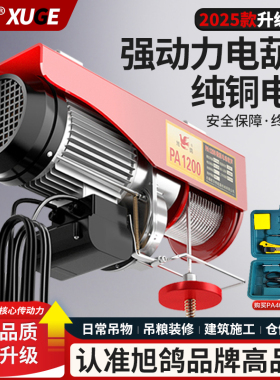 微型电动葫芦220V吊机家用小型升降提升机1/0.5吨绞盘卷扬起重机